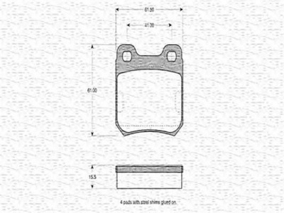 MAGNETI MARELLI 430216170270 -  Комплект тормозных колодок, дисковый тормоз